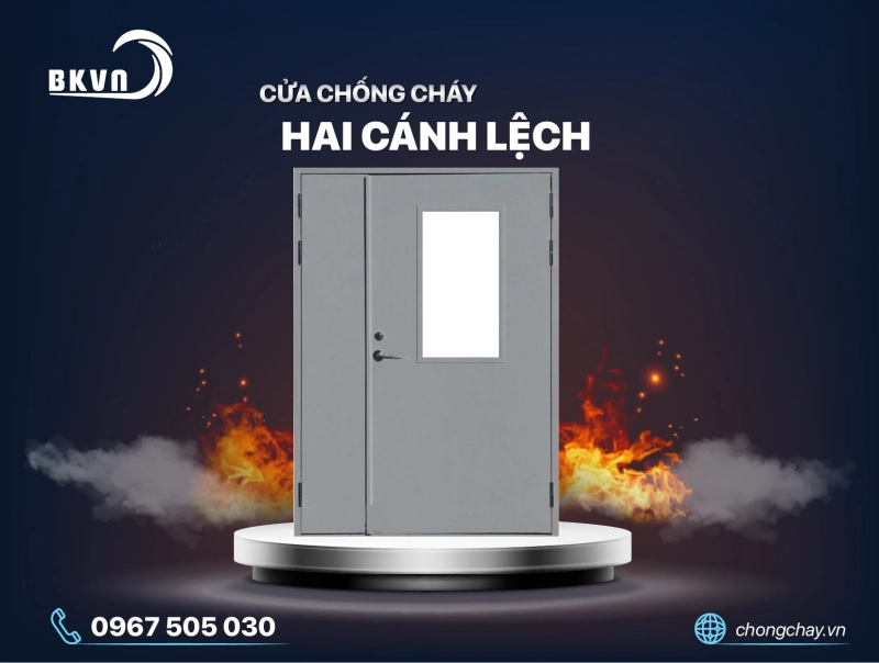 Cửa chống cháy 2 cánh lệch