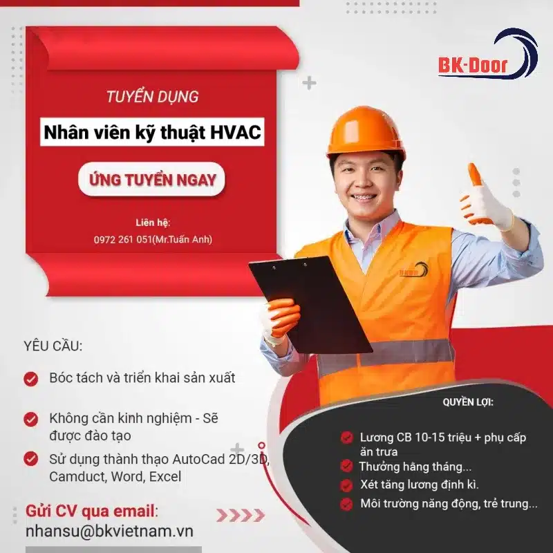 Tuyển dụng kĩ thuật HVAC