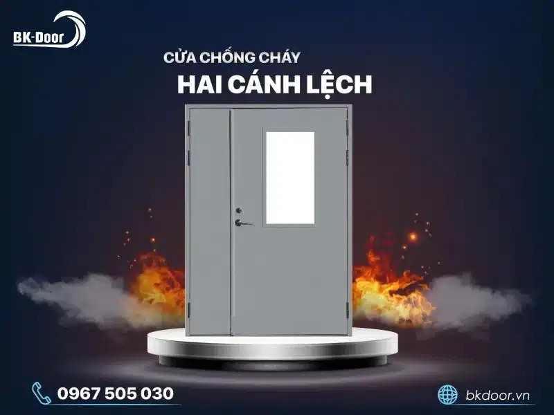 Cửa chống cháy 2 cánh lệch