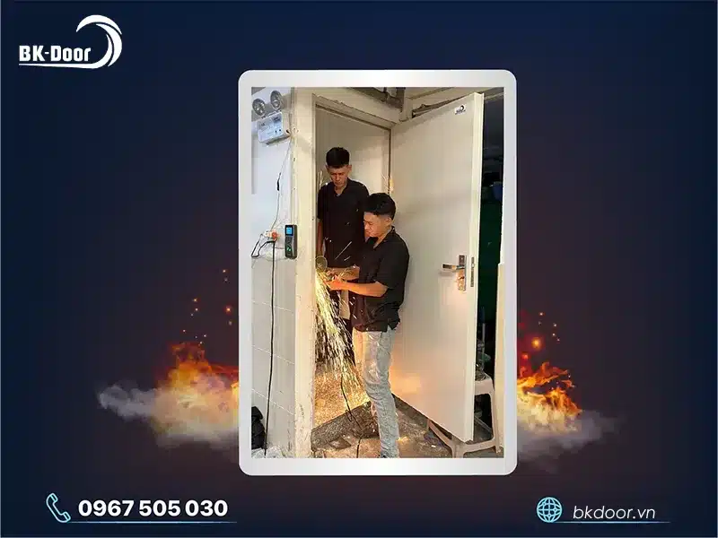 Hàn cố định lại khung cửa