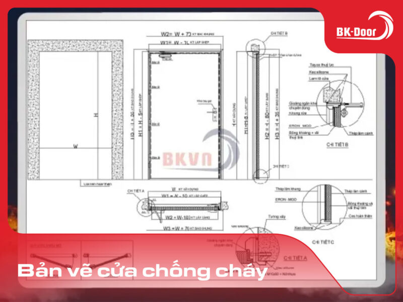 bản vẽ cửa chống cháy