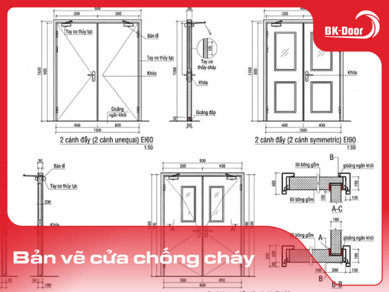 bản vẽ cửa chống cháy