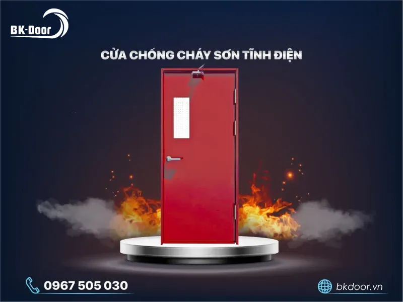 Mẫu cửa chống cháy sơn tĩnh điện đẹp