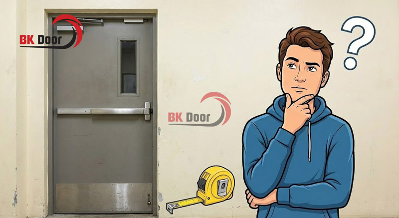 Kích thước cửa chống cháy là bao nhiêu? Có cố định không?