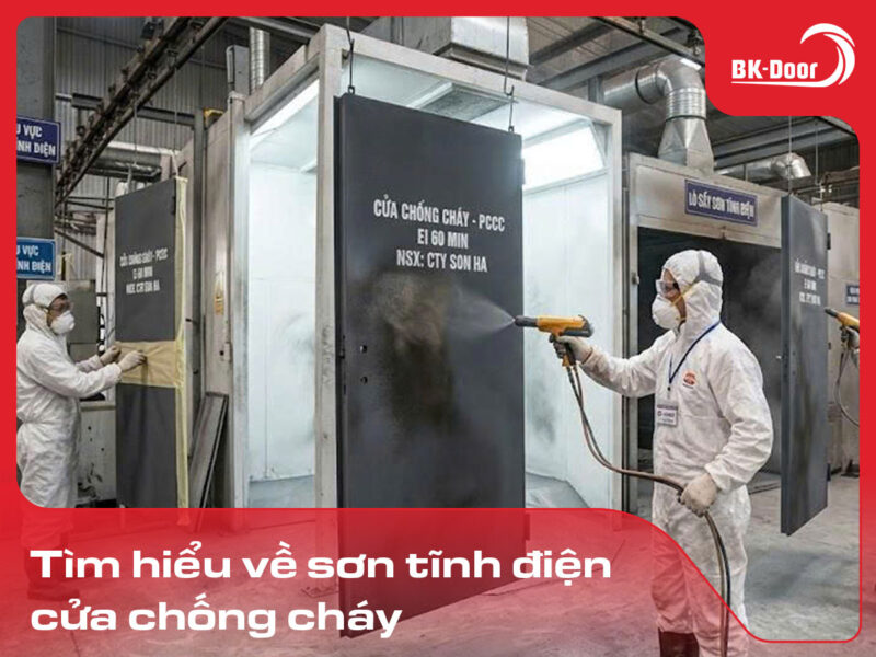 sơn tĩnh điện cửa chống cháy
