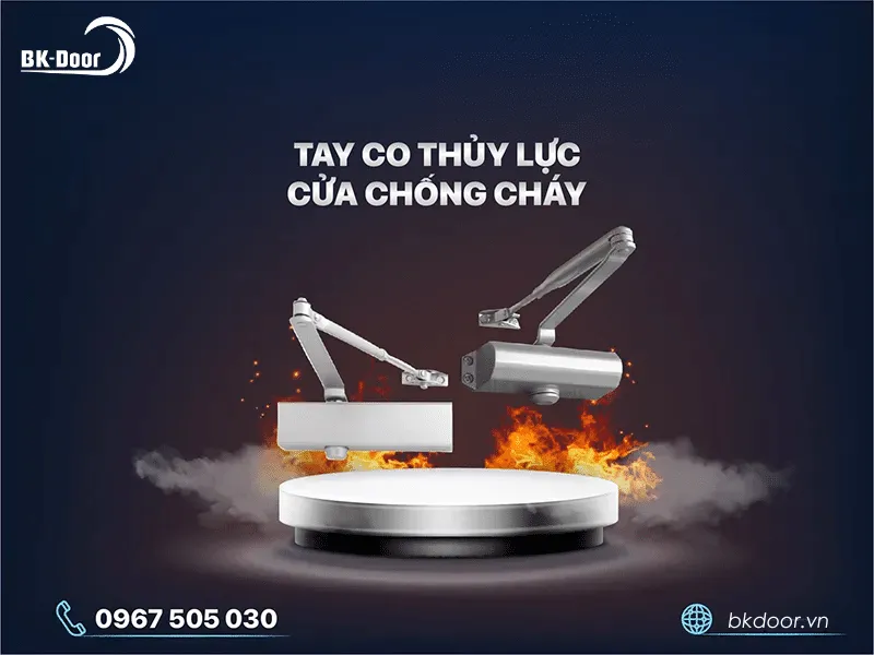 Tay co thủy lực cửa chống cháy