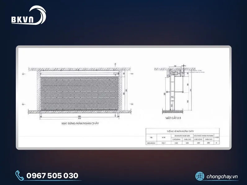 Cấu tạo rèm ngăn cháy