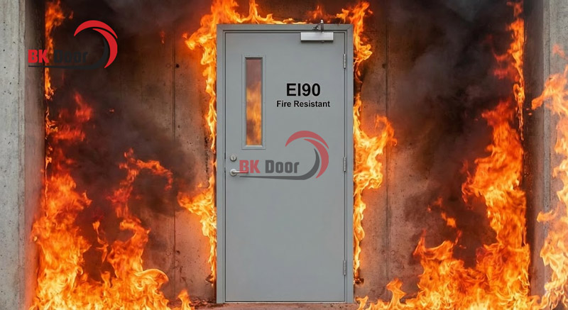 Cửa thép chống cháy là loại cửa có khả năng giữ nguyên kết cấu trong đám lửa theo tiêu chuẩn