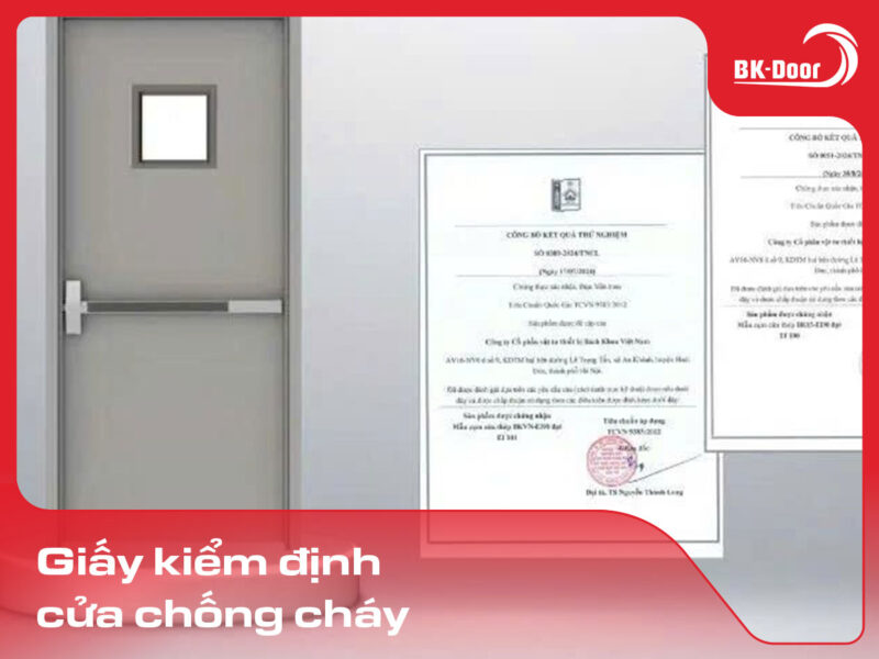 giấy kiểm định cửa chống cháy