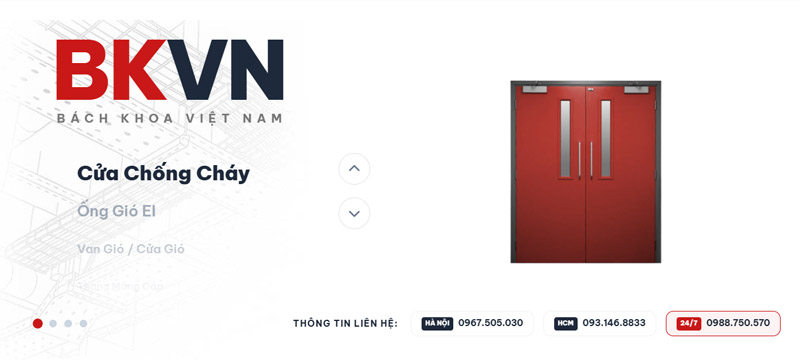 BKVN là thương hiệu hàng đầu trong ngành cơ khí, trong đó có cửa chống cháy
