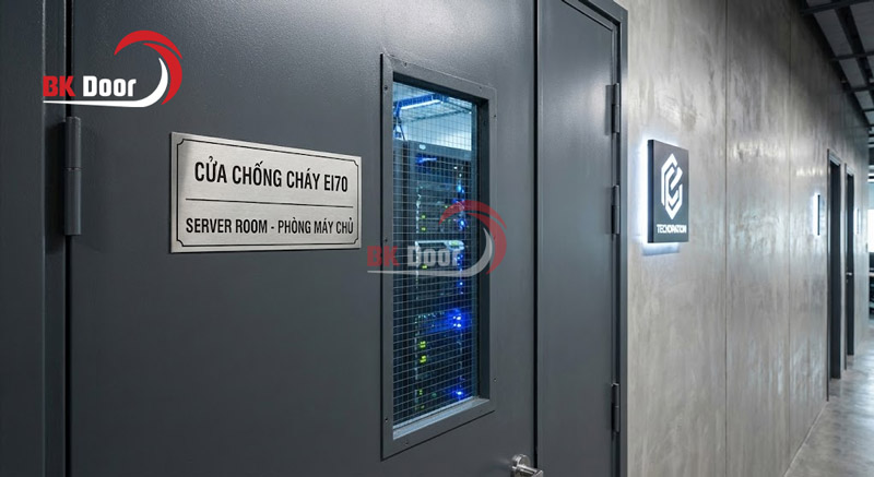 Cửa chống cháy EI70 ứng dụng làm cửa phòng máy chủ