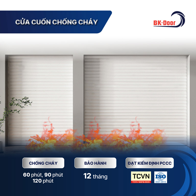 Cửa cuốn chống cháy thép BKDoor