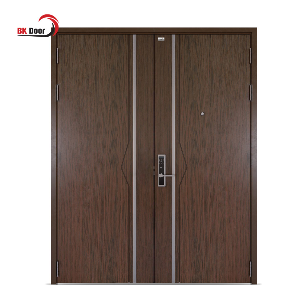Cửa thép vân gỗ 2 cánh BKDoor