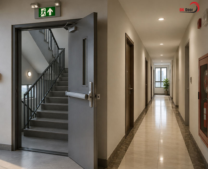 Có những quy định nào khi sử dụng cửa thoát hiểm chung cư?