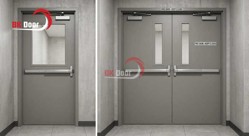 2 loại cửa thép chống cháy có ô kính phổ biến