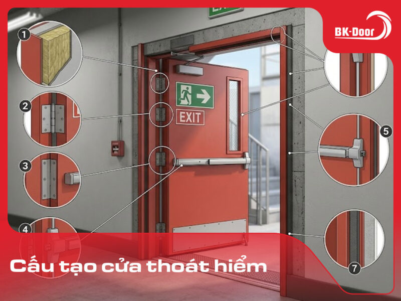 cấu tạo cửa thoát hiểm