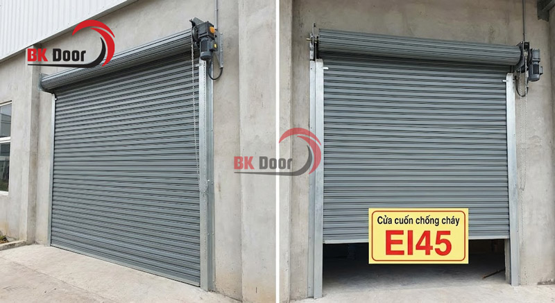 Cửa cuốn chống cháy EI45 vẫn được sử dụng nhưng không có quá nhiều sự ưu việt so với EI60