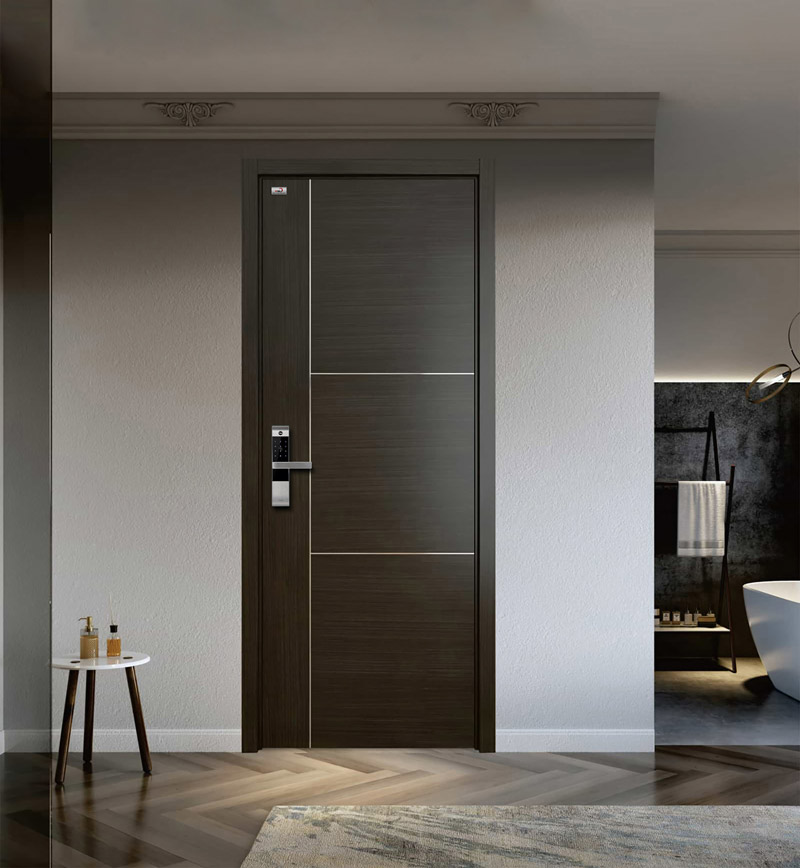 Cửa thép 1 cánh Laminate cho căn hộ hiện đại, sang trọng