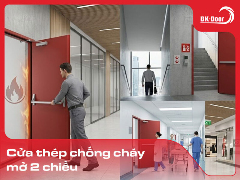 cửa thép chống cháy mở 2 chiều