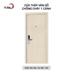 Cửa thép vân gỗ chống cháy 1 cánh