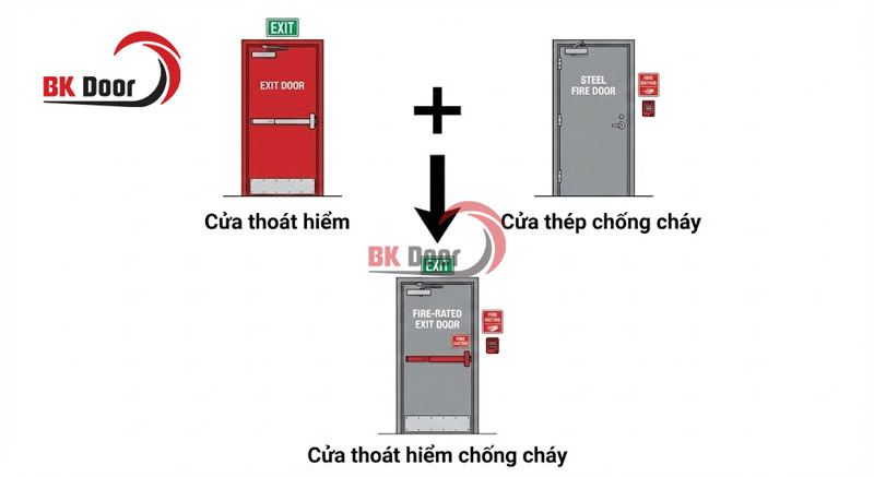 Cửa thoát hiểm chống cháy: Kết hợp tuyệt vời giữa cửa thoát hiểm và cửa thép chống cháy