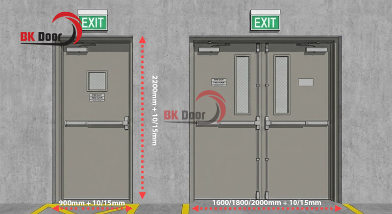Kích thước cửa thoát hiểm tiêu chuẩn