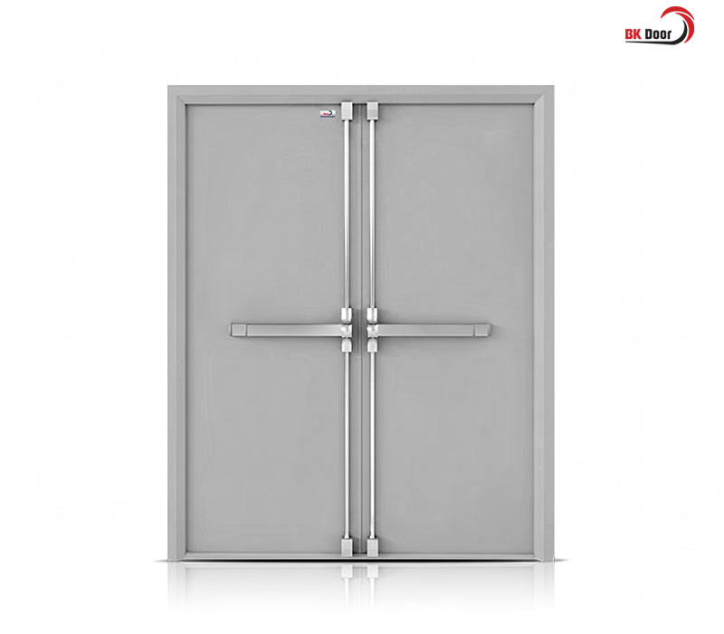 Thanh thoát hiểm đôi sử dụng phổ biến cho cửa chống cháy 2 cánh