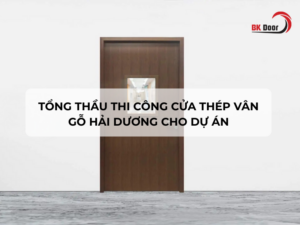 Tổng thầu thi công cửa thép vân gỗ Hải Dương cho dự án