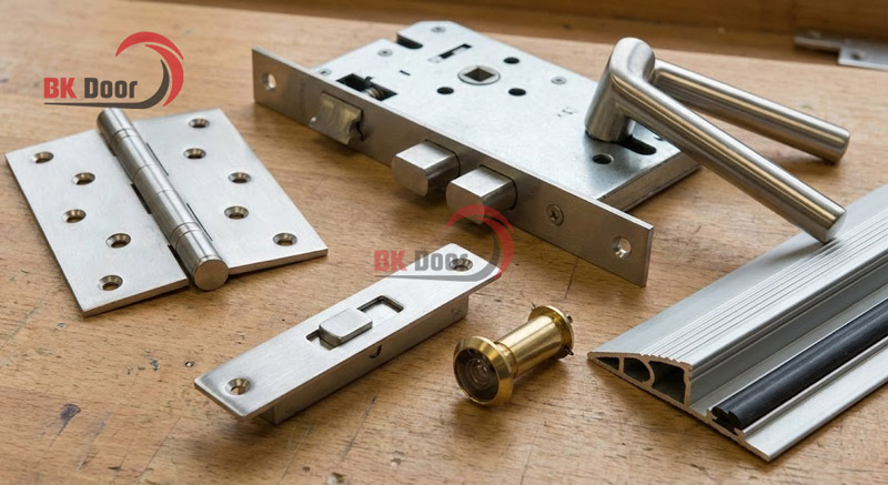 Các phụ kiện dành cho cửa thép vân gỗ chống cháy