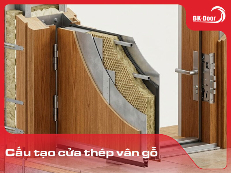cấu tạo cửa thép vân gỗ