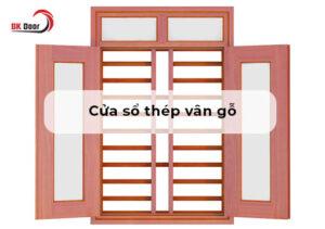 cửa sổ thép vân gỗ