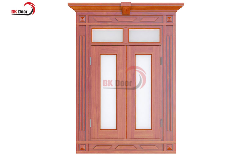 Cửa sổ thép vân gỗ được sản xuất từ thép mạ điện 