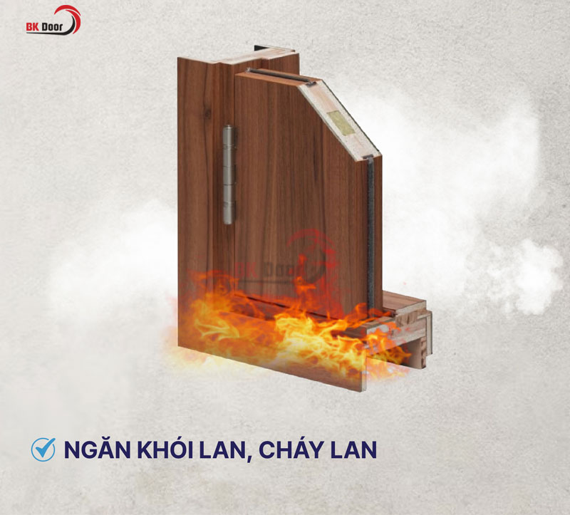Cửa thép vân gỗ các thương hiệu uy tín giúp ngăn cháy lan và khói lan