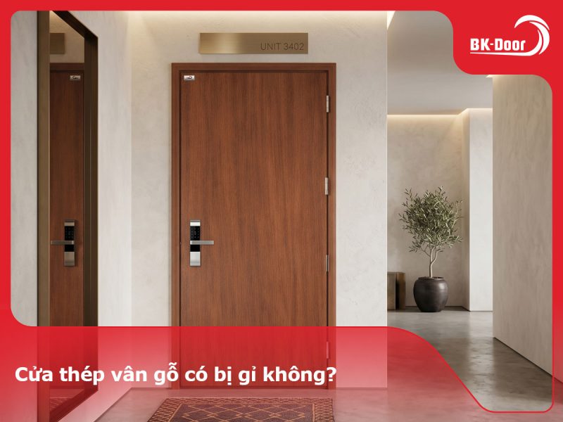 cửa thép vân gỗ có bị gỉ không