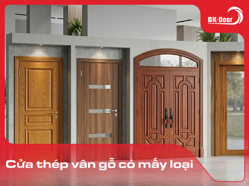 Cửa thép vân gỗ có mấy loại
