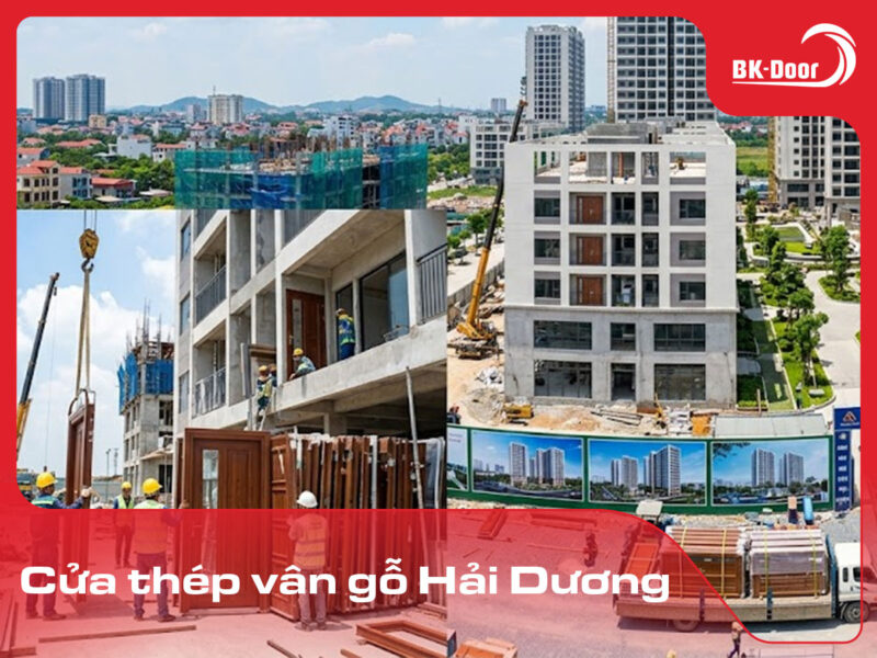 cửa thép vân gỗ Hải Dương
