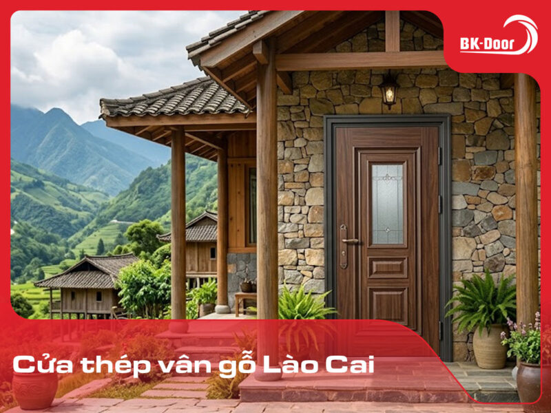 cửa thép vân gỗ Lào Cai