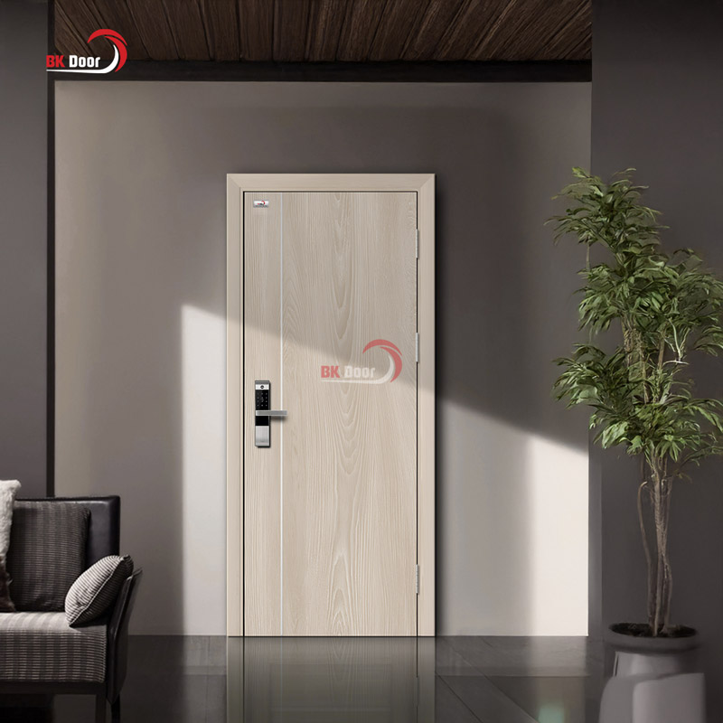 Cửa thép vân gỗ rất phù hợp dùng làm cửa thông phòng