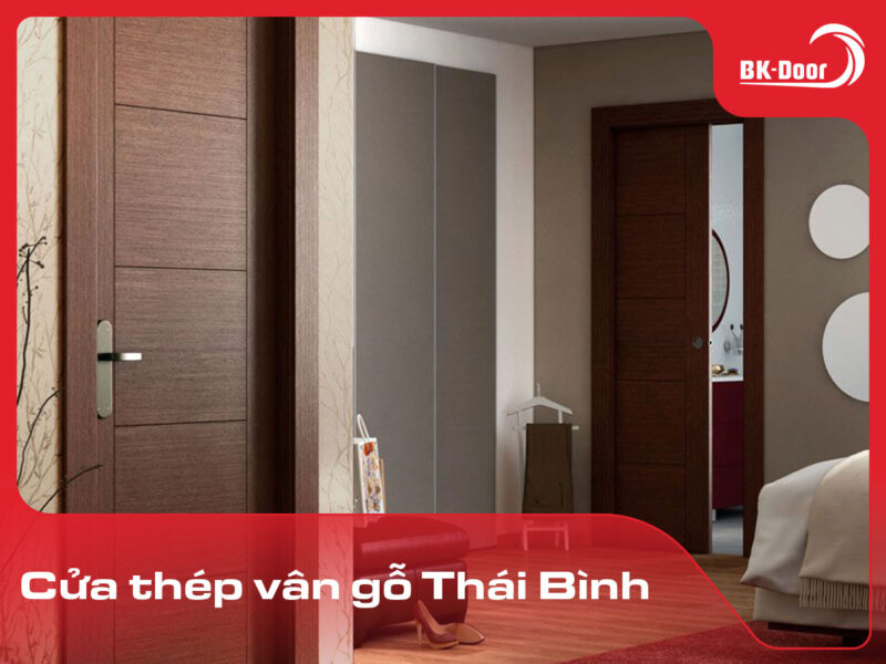 cửa thép vân gỗ tại Thái Bình
