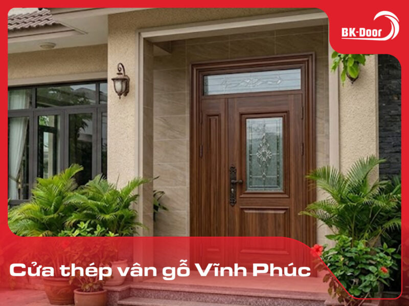 cửa thép vân gỗ tại Vĩnh Phúc