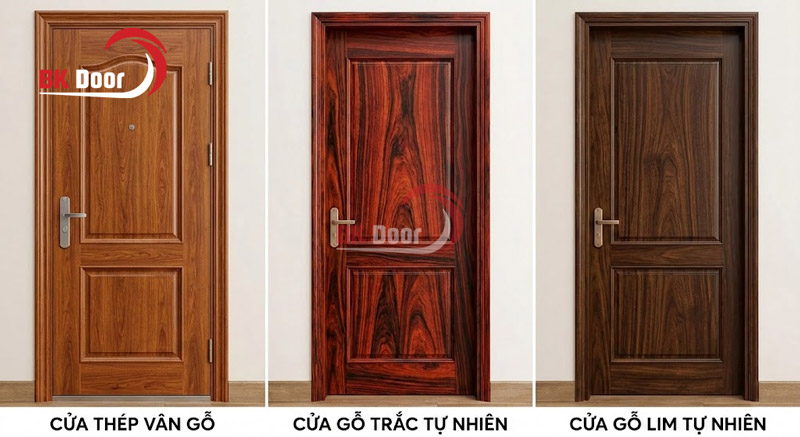 Đánh giá bài toán kinh tế của cửa thép vân gỗ với các loại cửa gỗ tự nhiên