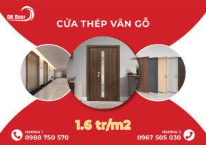 giá cửa thép vân gỗ