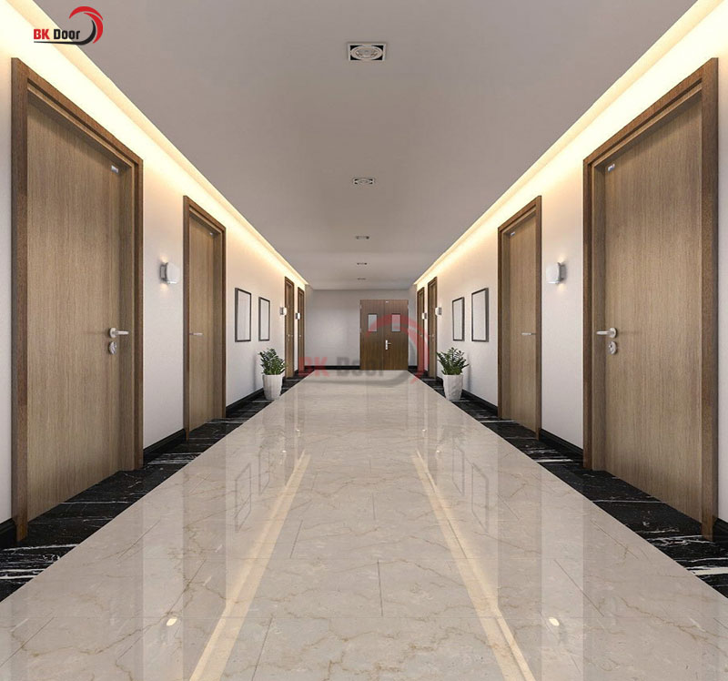 Cửa thép vân gỗ làm cửa chính các căn hộ chung cư