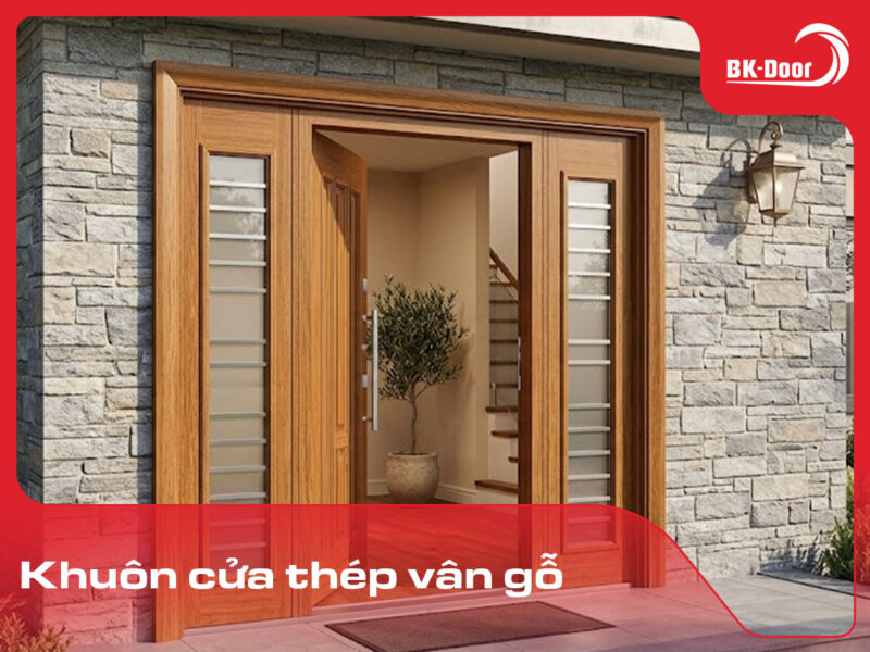 khuôn cửa thép vân gỗ
