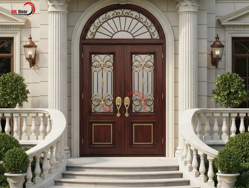 Mẫu cửa thép vân gỗ luxury cao cấp và sang trọng