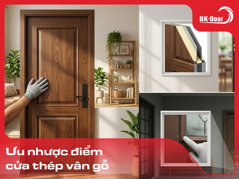 ưu nhược điểm cửa thép vân gỗ