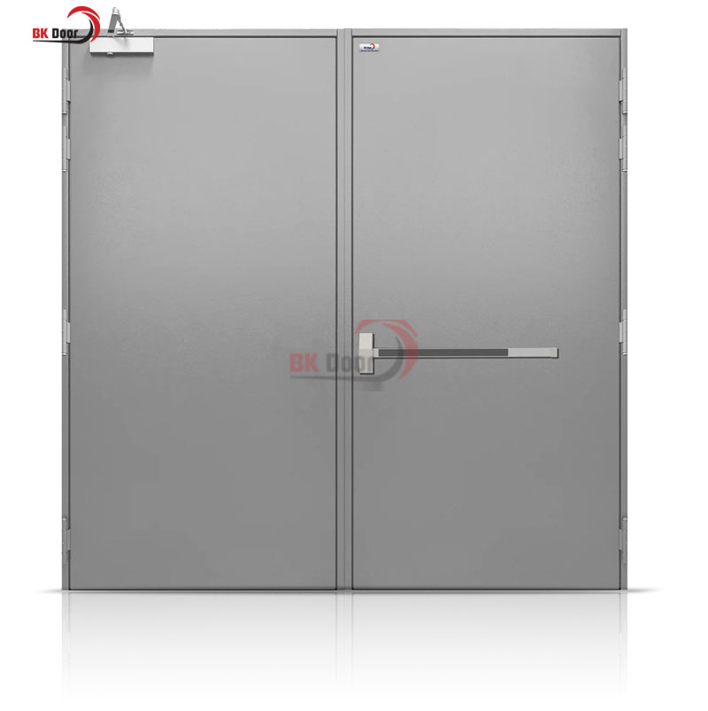 Cửa thép chống cháy có bề mặt là lớp thép mạ điện dày từ 0.8 - 1.2 mm