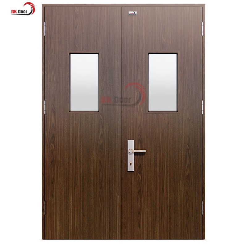 Cửa thép vân gỗ kính có khả năng chống cháy lên tới 120 phút