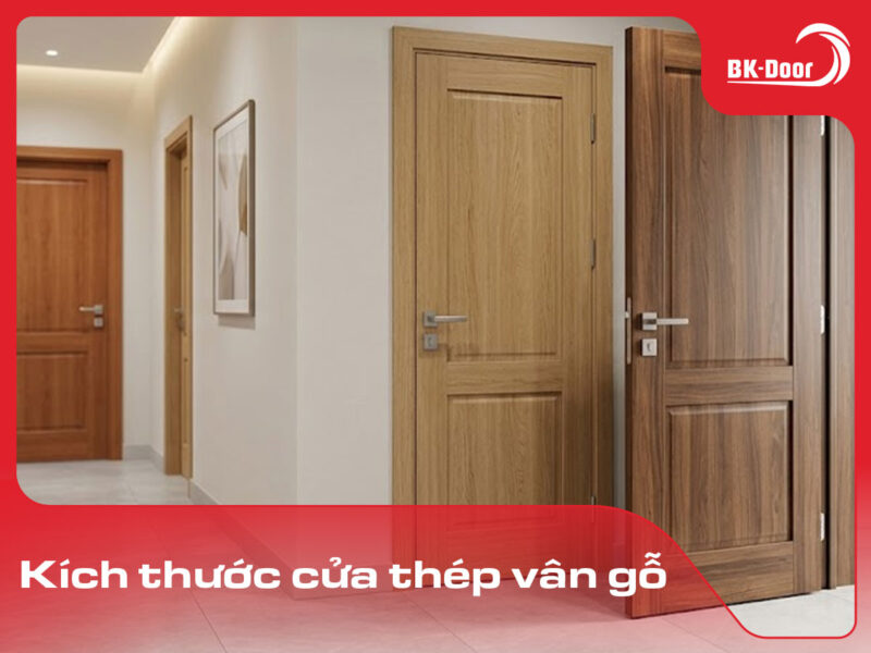 kích thước cửa thép vân gỗ