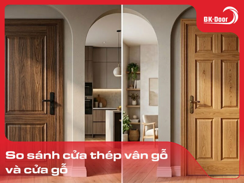 so sánh cửa thép vân gỗ và cửa gỗ